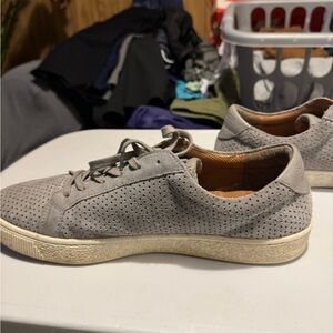 Steve Madden Light Gray Perforated Sneakers